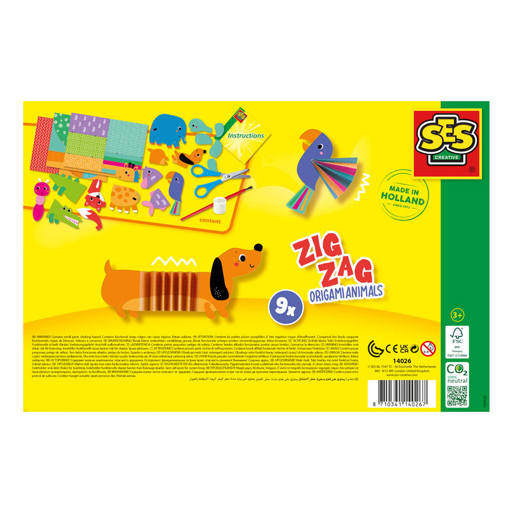 SES Creative Zig Zag Origami Animals Kit