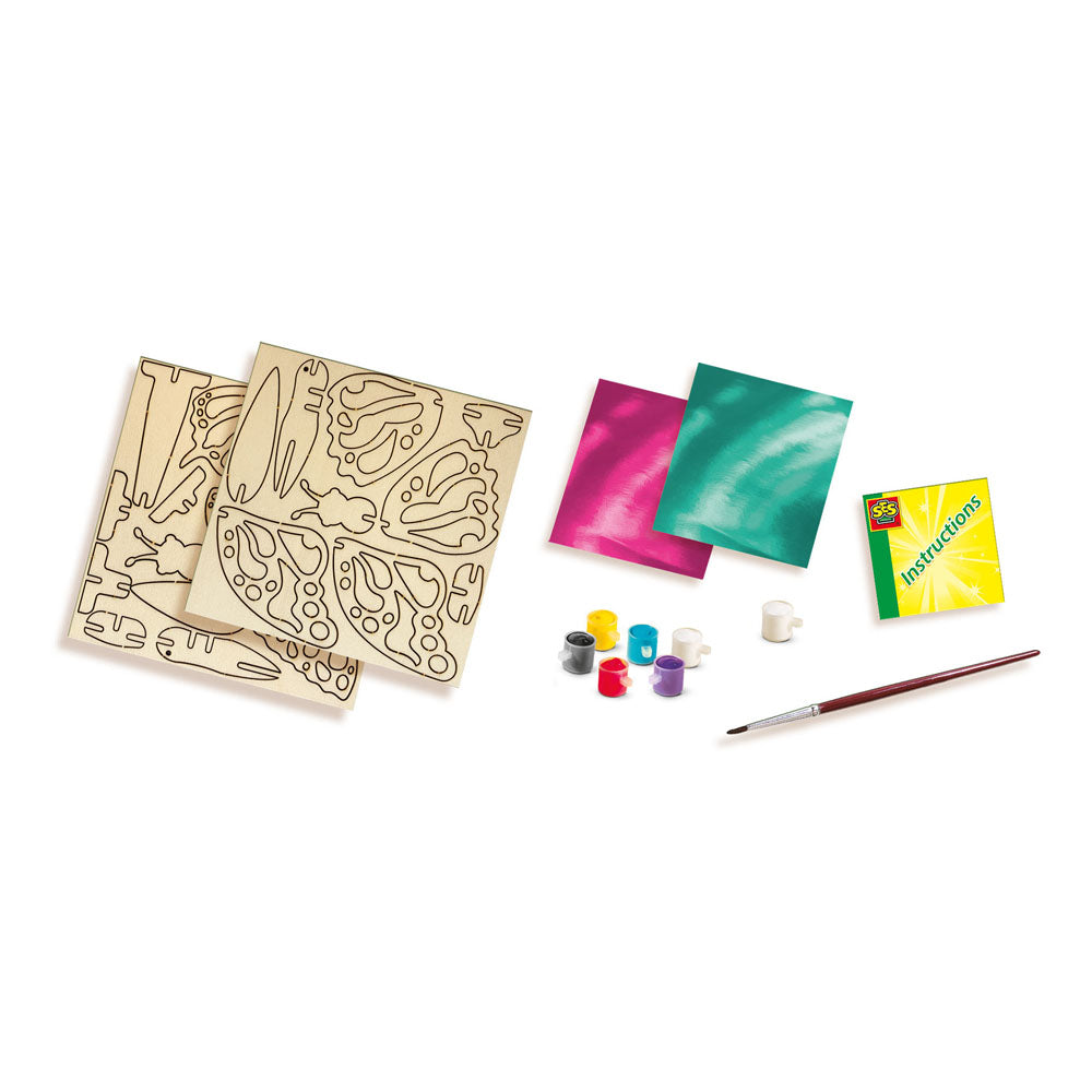 SES Creative Inspired by Nature Decorate Wooden Butterflies Painting Set