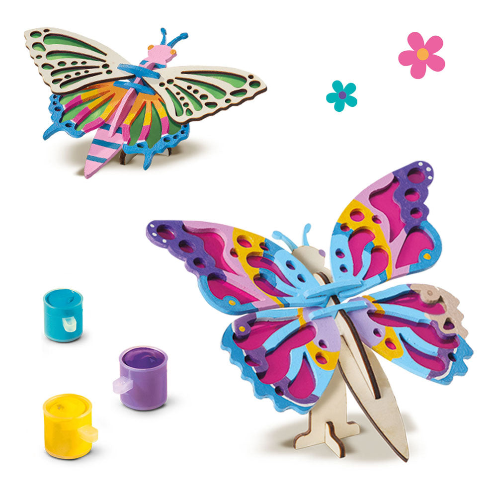 SES Creative Inspired by Nature Decorate Wooden Butterflies Painting Set