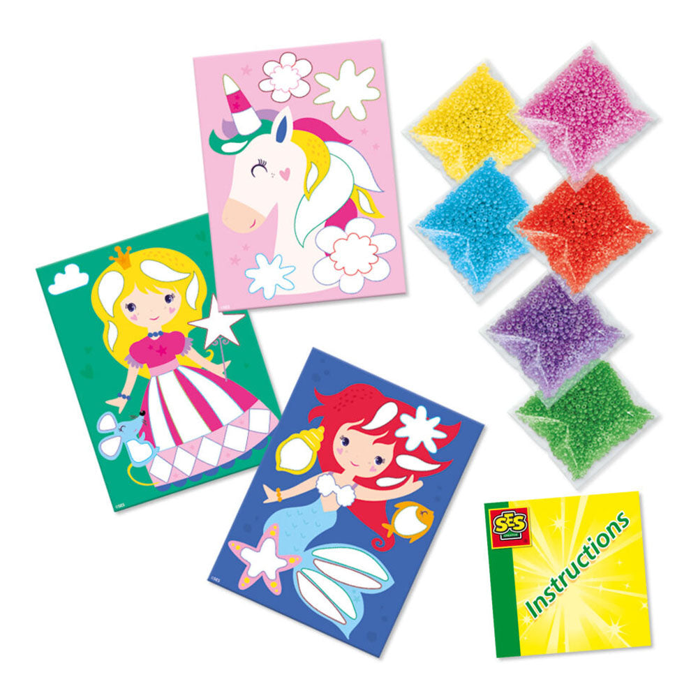 SES Creative Glass Beads Pictures Colouring Set