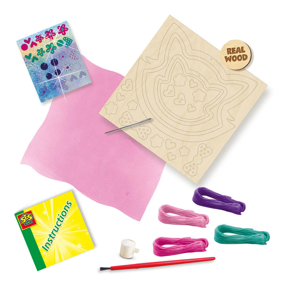SES Creative Cat Tulle Embroidery Set