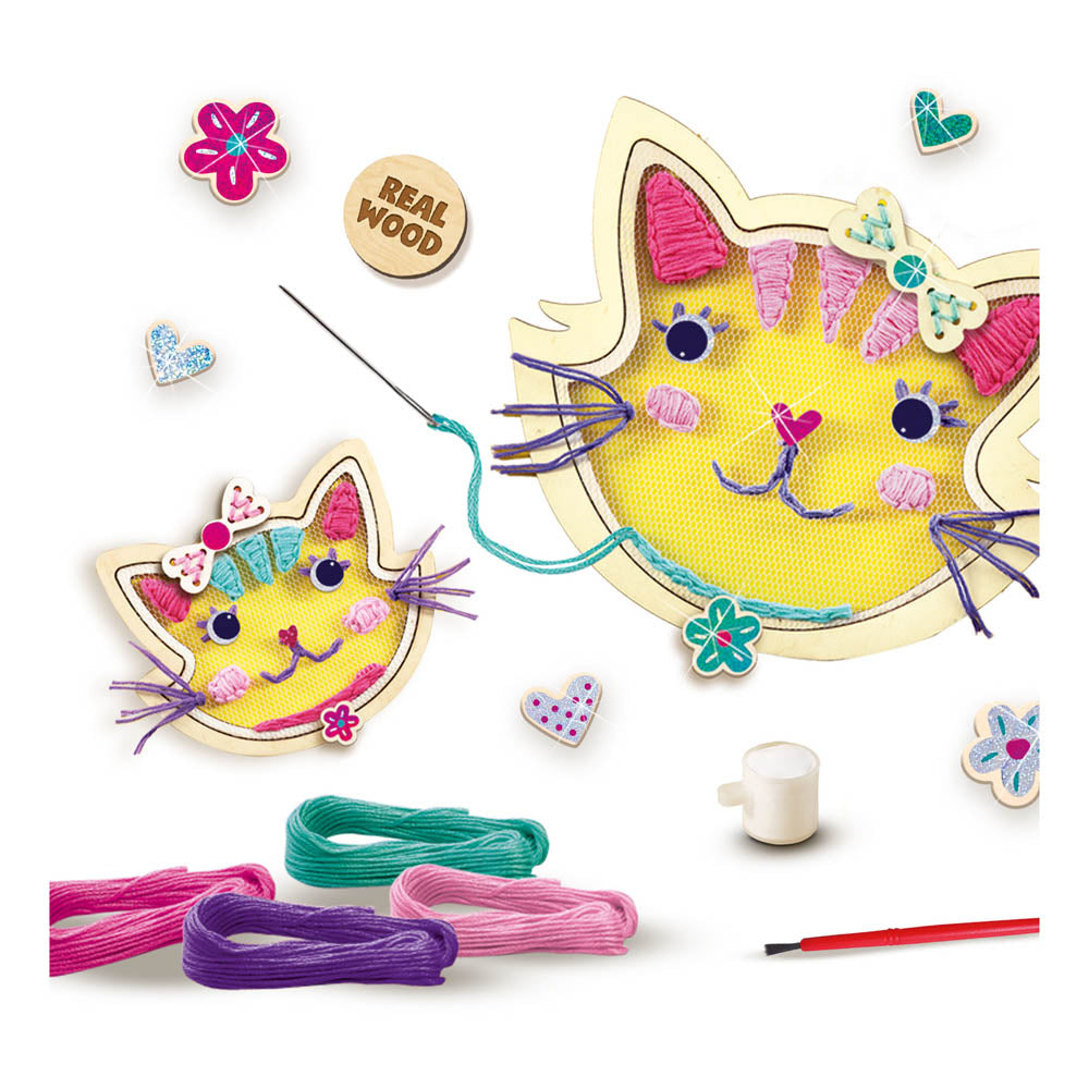 SES Creative Cat Tulle Embroidery Set