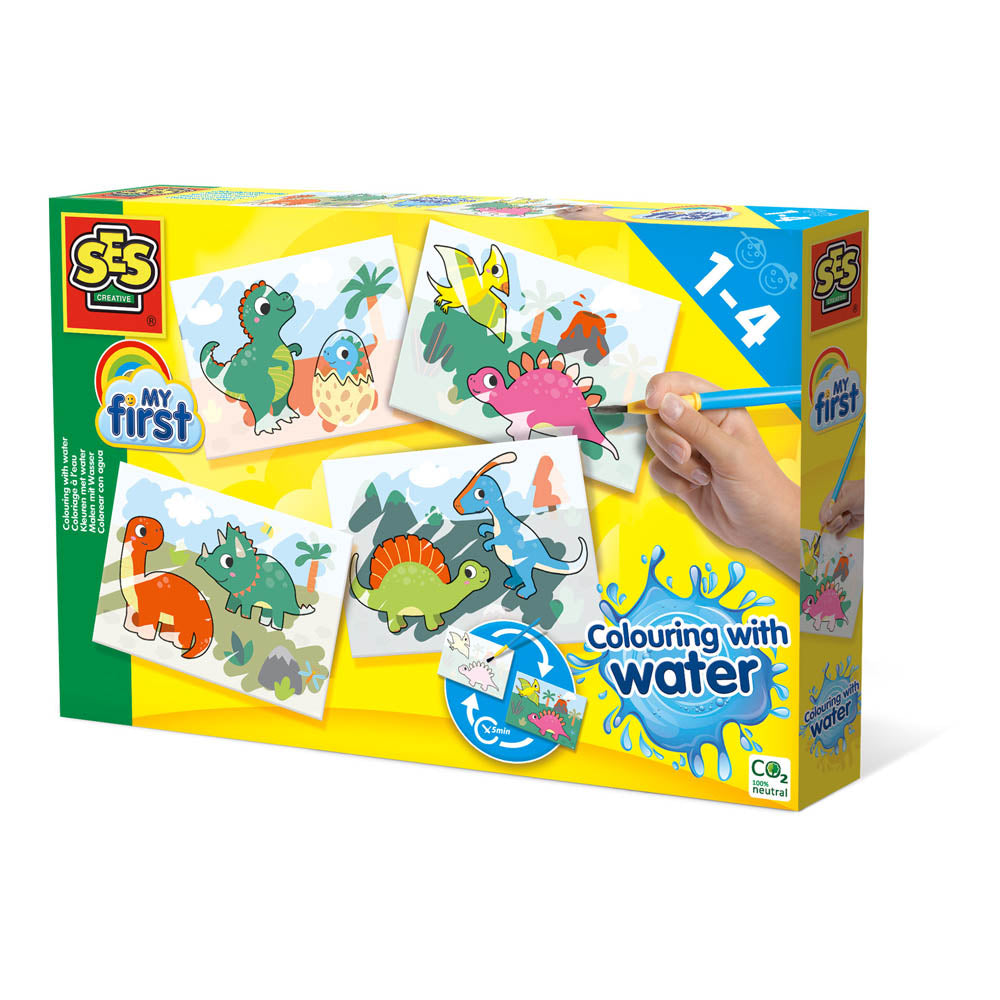 SES Creative Dinos Colouring with Water Painting Set