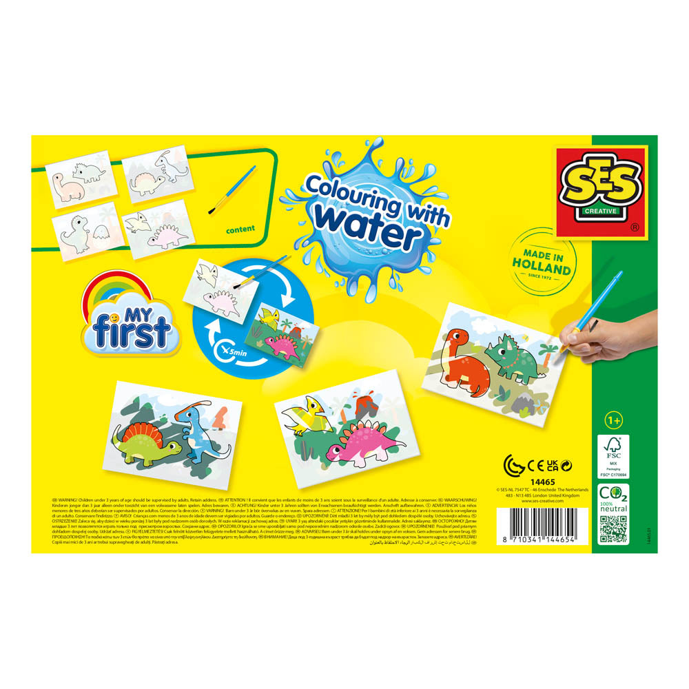 SES Creative Dinos Colouring with Water Painting Set