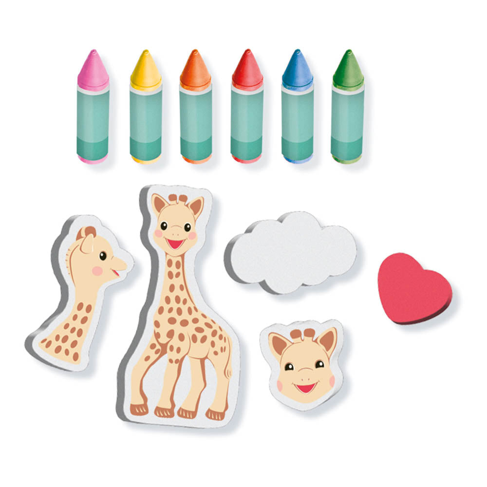 SES Creative Sophie La Giraffe Bath Crayons with Shapes