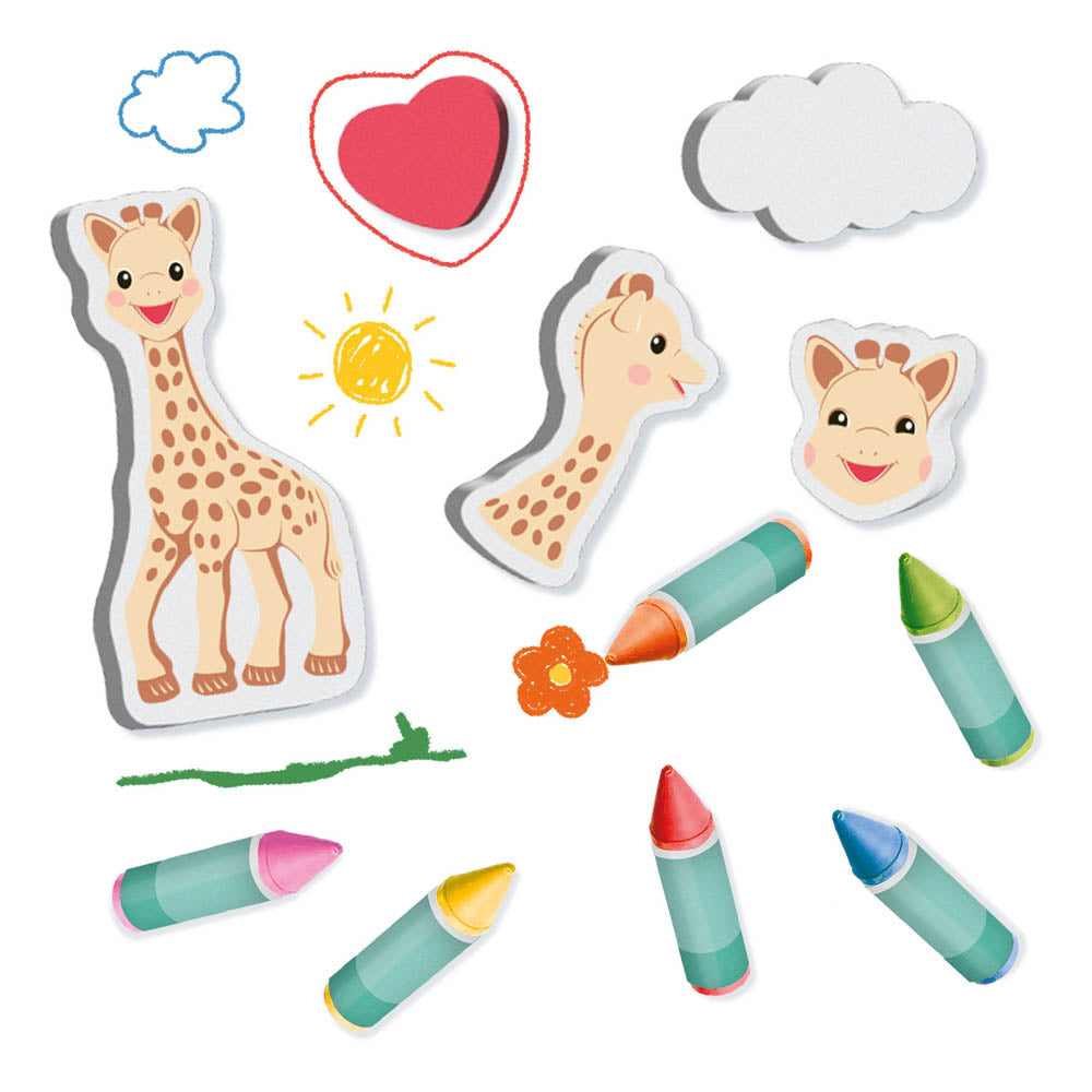 SES Creative Sophie La Giraffe Bath Crayons with Shapes