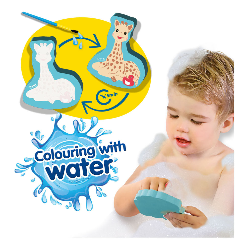 SES Creative Sophie La Giraffe Colouring in the Bath with Water