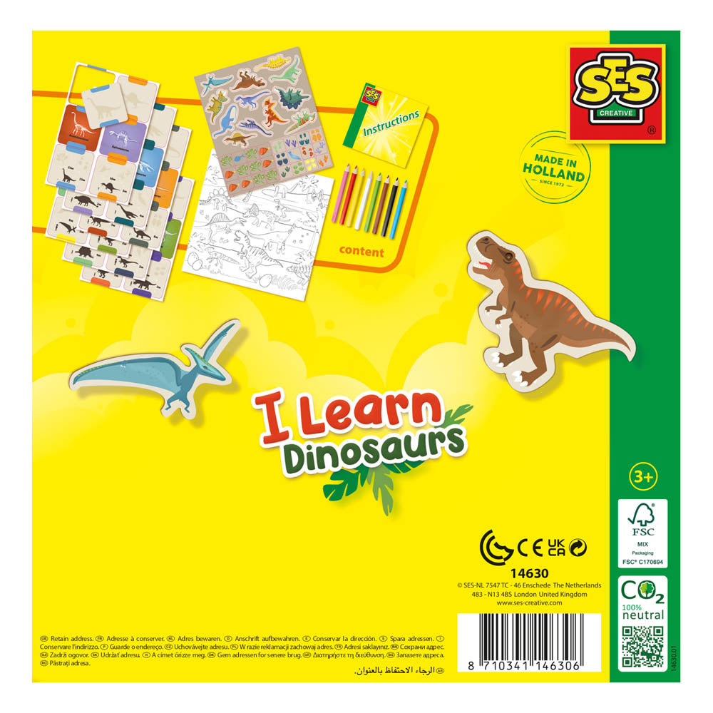 SES Creative I Learn Dinosaurs Colouring Set
