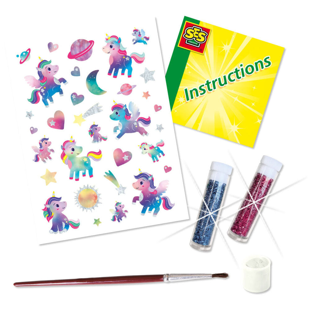 SES Creative Unicorn Galaxy Temporary Tattoo Set