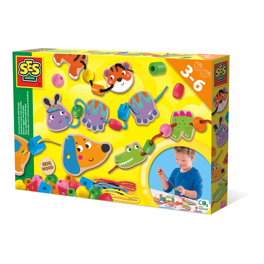 SES Creative Lacing Animals Bead Set