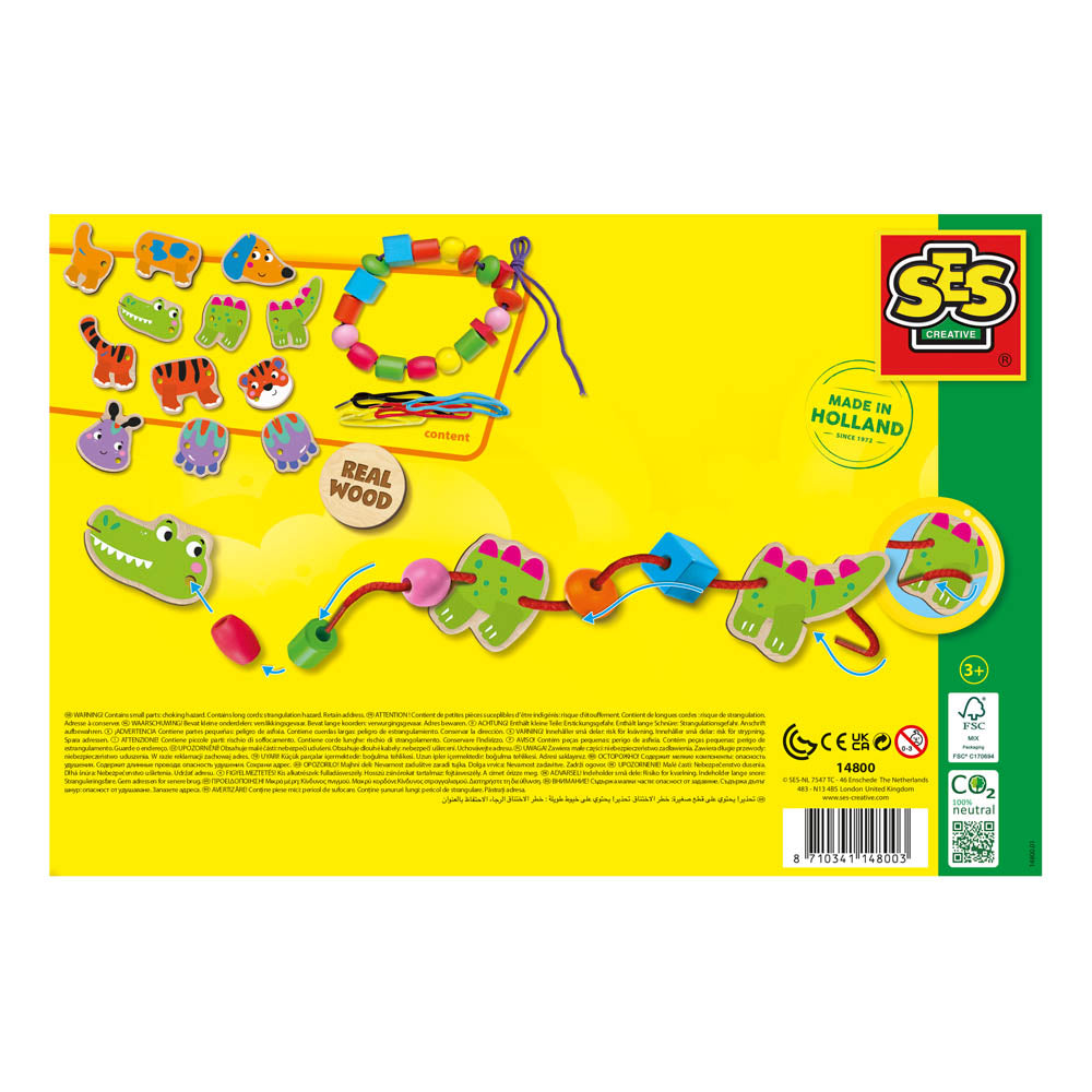 SES Creative Lacing Animals Bead Set