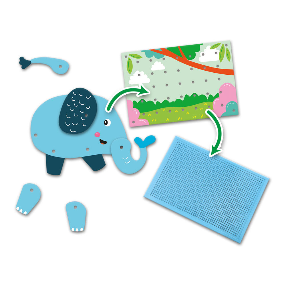 SES Creative Animal Puzzles Mosaic Pegboard Mosaic Art Kit