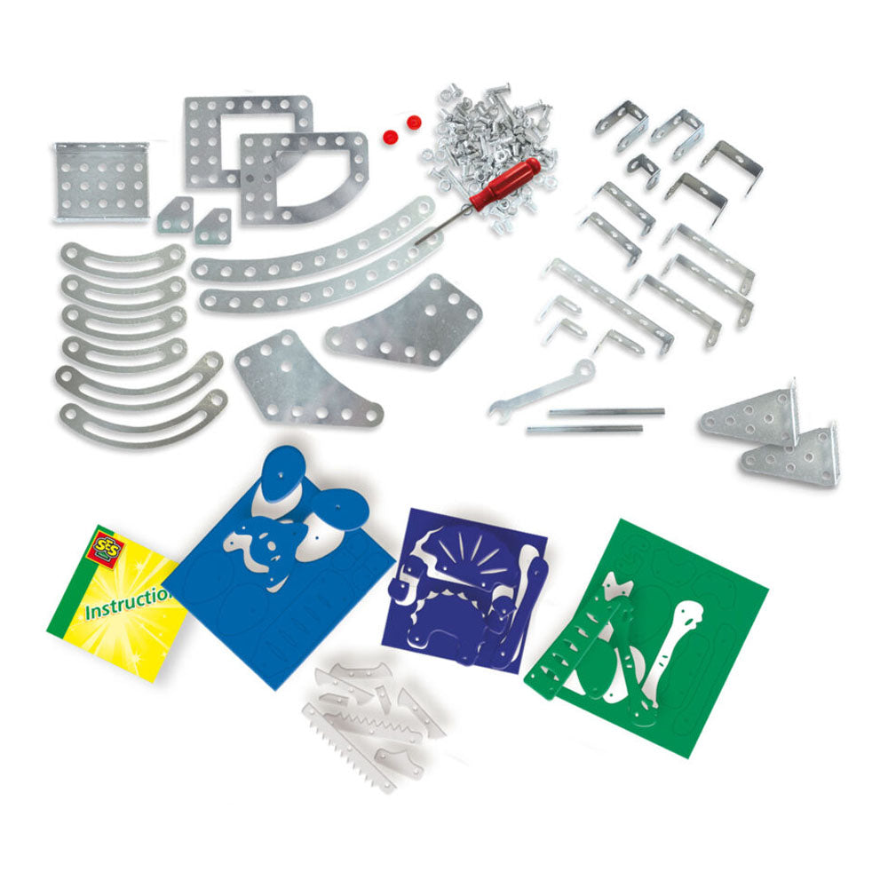 SES Creative Triceratops and Spinosaurus Metal Dinosaur Construction Set