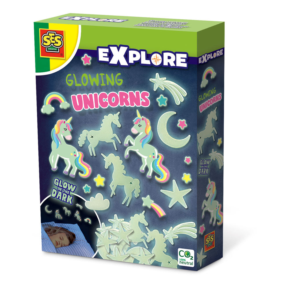SES Creative Explore Glowing Unicorns Decorative Stickers