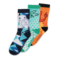 Pokemon Character Set Crew Socks - 3 Pack